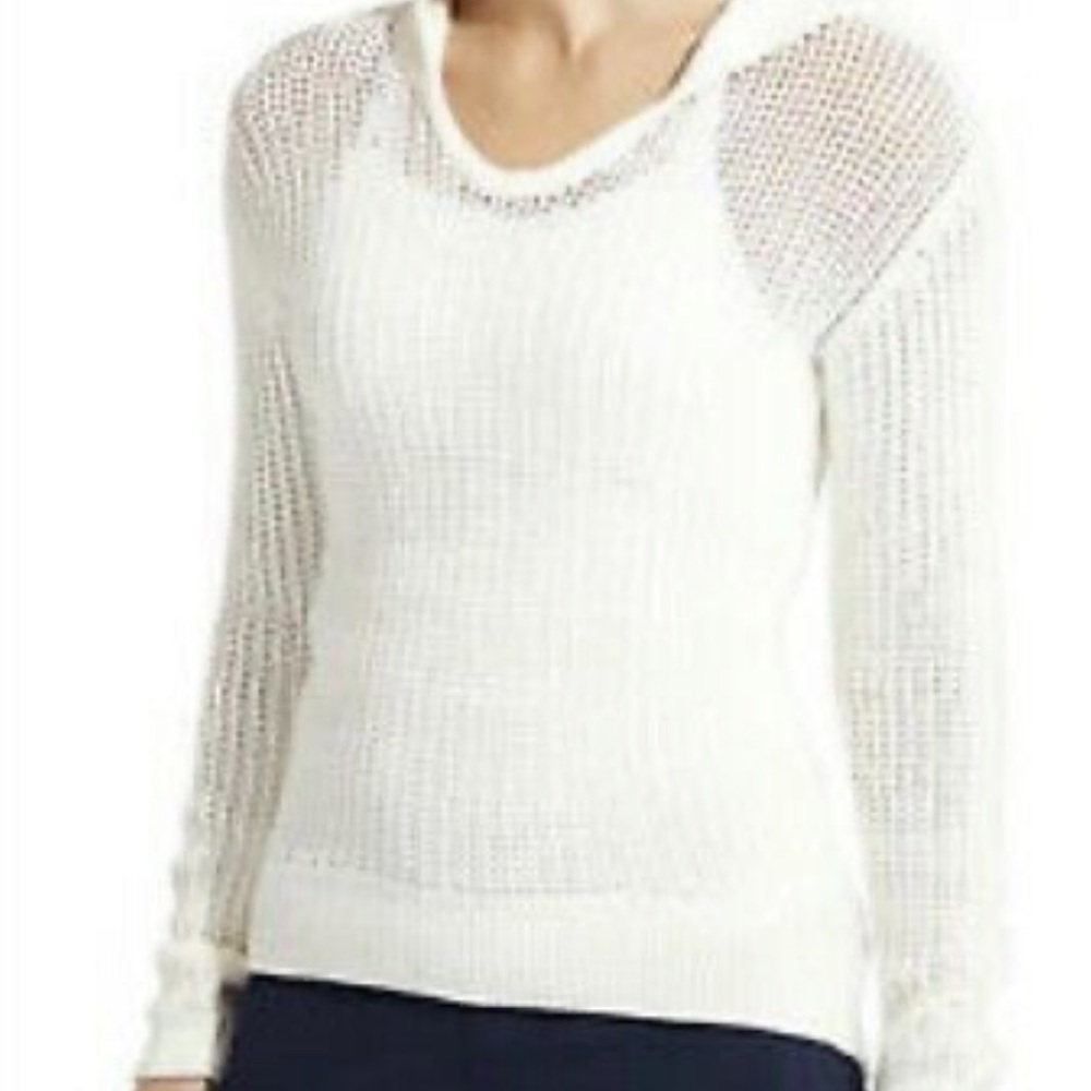 Athleta Hooded light knit Sweater. Size XS. Off white color.